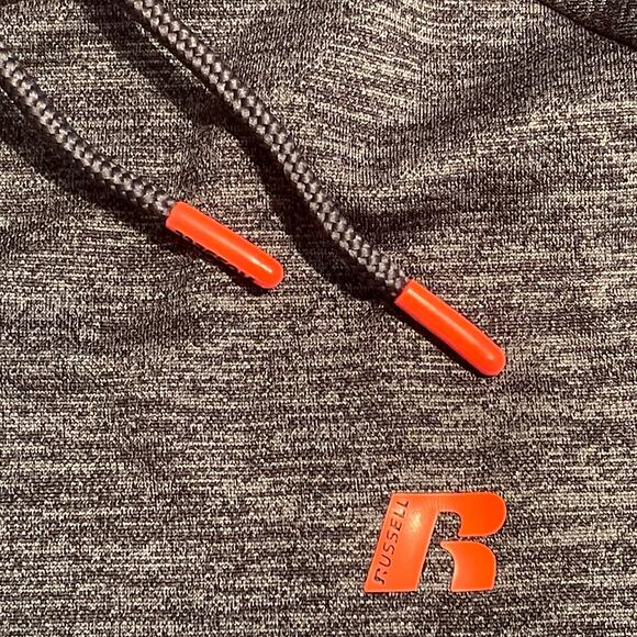 Russell Pullover Fleece Hoodie Mens XXL Gray Handwarmer Front Pockets 86.9=A0027 - Picture 4 of 10